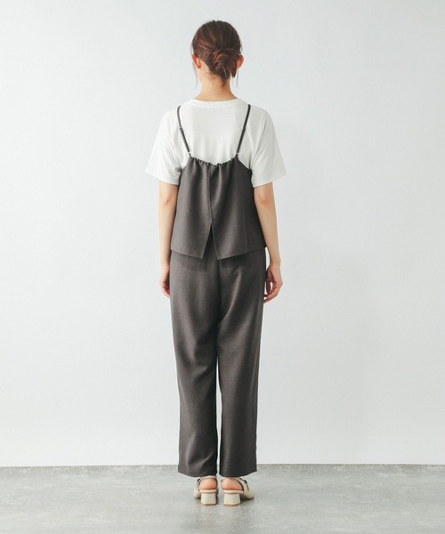 新品　グローバルワーク　グレー 冷感サロペット Tシャツセット　Mサイズ 冷感サロペ＊Tシャツセット/495699（サロペット/オーバーオール