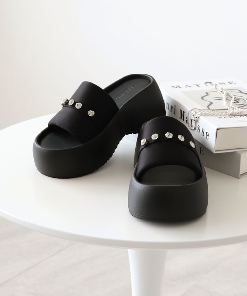 Futier land（フューティアランド）の「もちふわっ厚底プラットフォームサンダル（サンダル・レディース・ブラック/ブラック系その他・35/36/37/38/39）」の10枚目の写真