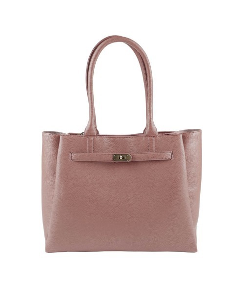 LIZDAYS(リズデイズ)の「PU レザートートバッグ Grace by LIZDAYS(トートバッグ・レディース・グレイッシュベージュ/ラベンダー/ブラック/キャメル・FREE)」の1枚目の写真