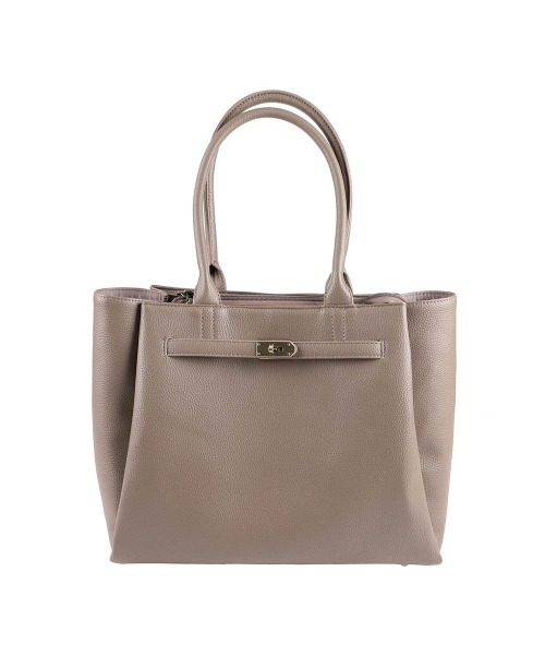 LIZDAYS(リズデイズ)の「PU レザートートバッグ Grace by LIZDAYS(トートバッグ・レディース・グレイッシュベージュ/ラベンダー/ブラック/キャメル・FREE)」の3枚目の写真