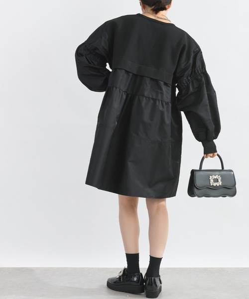 PICCIN(ピッチン)の「ニット切り替えティアードプルオーバー(チュニック・レディース・オフホワイト/ブラック・M)」の19枚目の写真