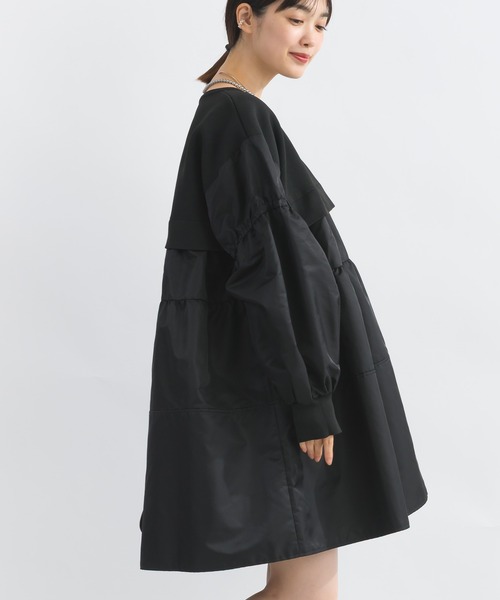 PICCIN(ピッチン)の「ニット切り替えティアードプルオーバー(チュニック・レディース・オフホワイト/ブラック・M)」の14枚目の写真