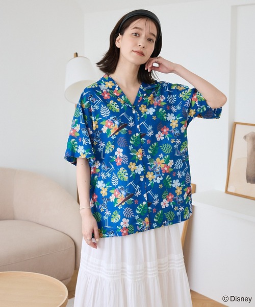 ディズニーアロハシャツ　かなり可愛い。アメリカMサイズ Disney - ☆新品タグ付☆ディズニー ミニー アロハシャツ 赤 S