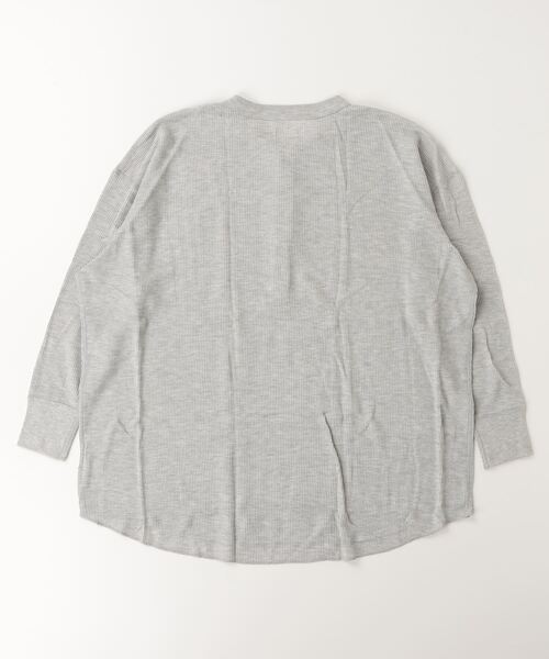 HANES(ヘインズ)の「【Hanes/ヘインズ】レディース ロングTシャツ(Tシャツ/カットソー・レディース・ヘザーグレー/オフホワイト/パープル系その他2/ダークネイビー・FREE)」の5枚目の写真