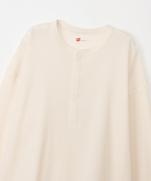 HANES(ヘインズ)の「【Hanes/ヘインズ】レディース ロングTシャツ(Tシャツ/カットソー・レディース・ヘザーグレー/オフホワイト/パープル系その他2/ダークネイビー・FREE)」の7枚目の写真