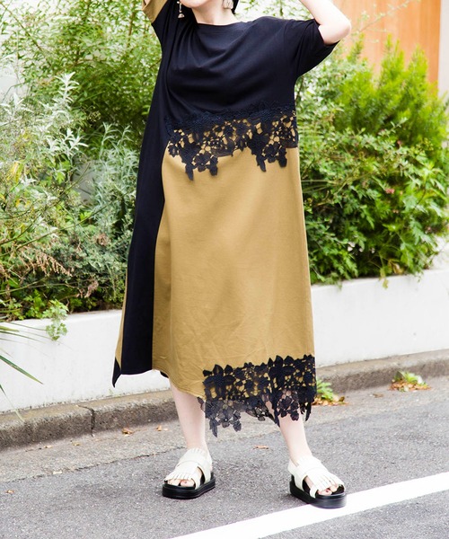 レースモチーフワンピース（ワンピース）｜OSMOSIS（オズモーシス）の