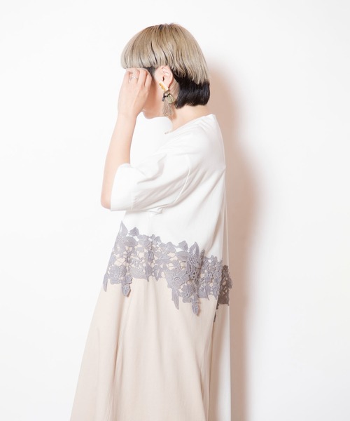 OSMOSIS(オズモーシス)の「レースモチーフワンピース(ワンピース・レディース・ホワイト/ブラック/カーキ・ONE SIZE)」の20枚目の写真
