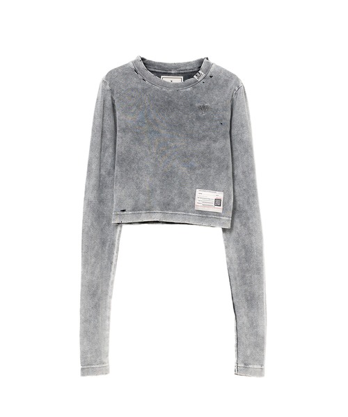 Bleached Cropped Long Sleeve T-shirt（Tシャツ/カットソー