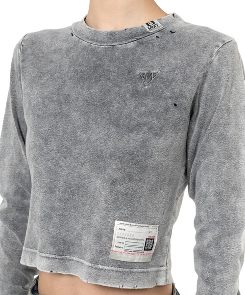 【MIHARAYASUHIRO】Bleached Long Sleeve T-shirt クロップド丈 Bleached Cropped Long Sleeve T-shirt（Tシャツ/カットソー
