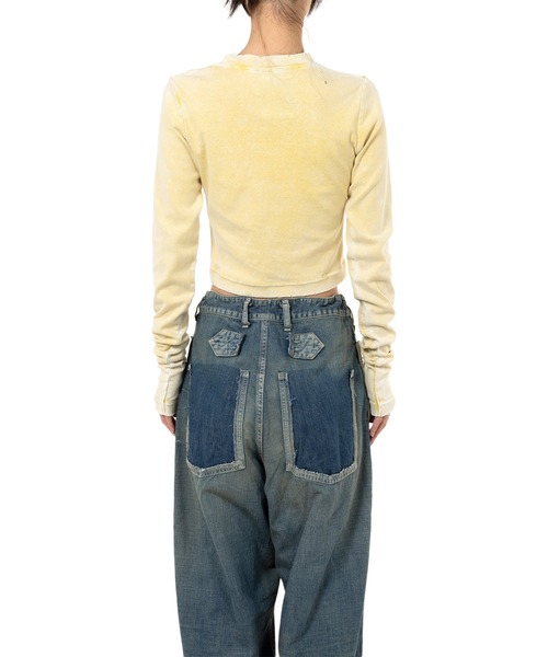 トップス MIHARA YASUHIRO bleached cropped tee BLEACHED CROPPED TEE(36 PINK): Maison MIHARA YASUHIRO: WOMENS