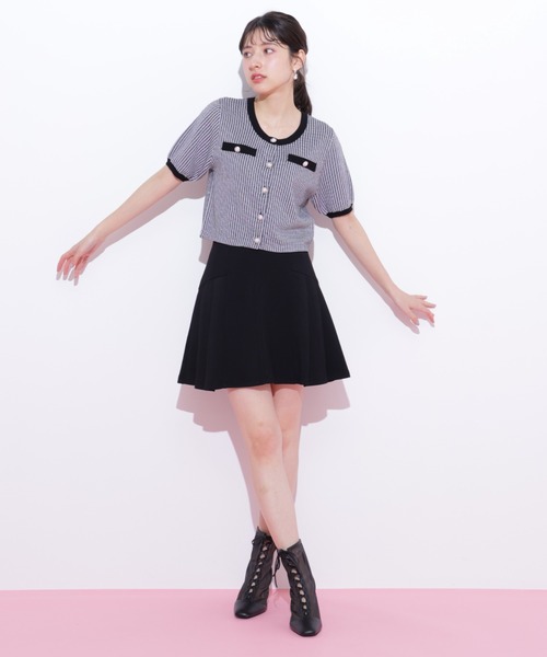 セール】◇ラメツイード半袖カーディガン（ニット/セーター）｜JILL by