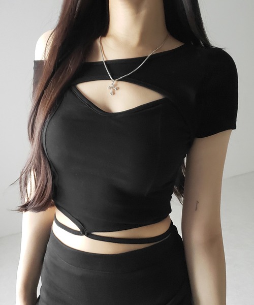 BOHEMIAN SEOUL BOHEMSO ワンショルダー シャツ トップス BOHEMIAN SEOUL BOHEMSO ワンショルダー シャツ トップス ストリート