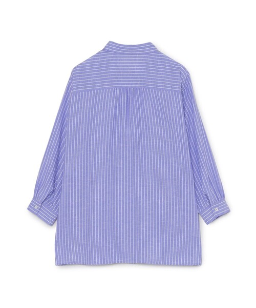 MACKINTOSH PHILOSOPHY(マッキントッシュ フィロソフィー)の「リネンミックスレギュラーカラーシャツ(シャツ/ブラウス・レディース・ブルー系その他3/ライトブルー/ベージュ・36/38)」の4枚目の写真