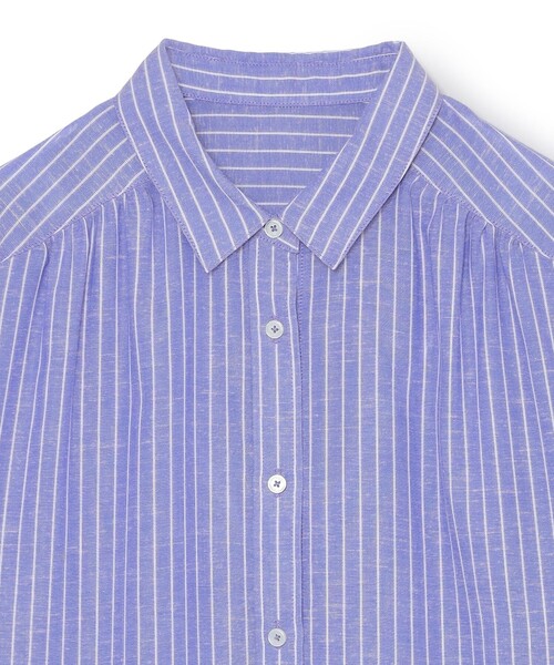 MACKINTOSH PHILOSOPHY(マッキントッシュ フィロソフィー)の「リネンミックスレギュラーカラーシャツ(シャツ/ブラウス・レディース・ブルー系その他3/ライトブルー/ベージュ・36/38)」の5枚目の写真