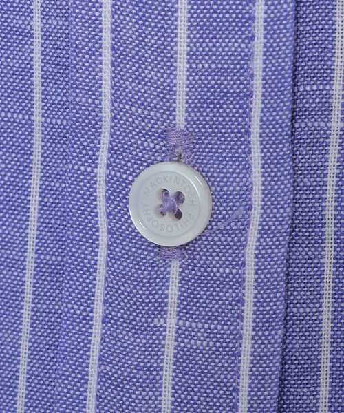 MACKINTOSH PHILOSOPHY(マッキントッシュ フィロソフィー)の「リネンミックスレギュラーカラーシャツ(シャツ/ブラウス・レディース・ブルー系その他3/ライトブルー/ベージュ・36/38)」の8枚目の写真