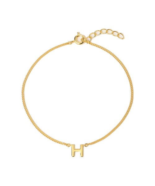 BEAMS BOY（ビームスボーイ）の「【1/15再値下げ】ブラス イニシャル ブレス（ブレスレット・レディース・R/A/S/M/K/H/Y・ONE SIZE）」の3枚目の写真