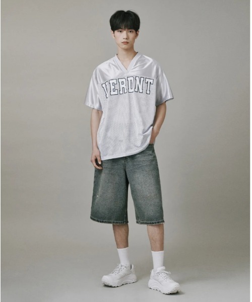 Vini(ヴィニ)の「メッシュ ラグビージャージ Tシャツ(Tシャツ/カットソー・メンズ・ブラック/グレー・LARGE/MEDIUM/SMALL)」の7枚目の写真