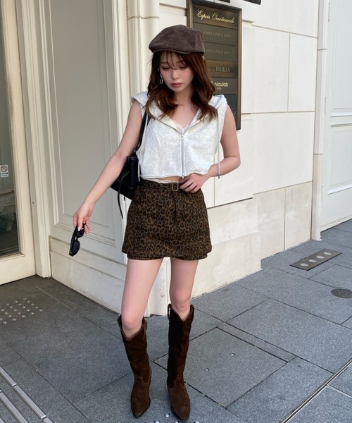 RAY CASSIN(レイカズン)の「ベルト付マイクロミニスカパン(スカート・レディース・ブラウン/キャメル/ブラウン系その他2・FREE)」の8枚目の写真