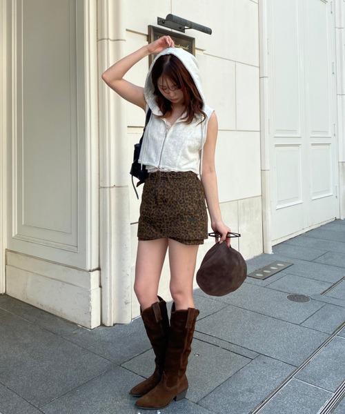 RAY CASSIN(レイカズン)の「ベルト付マイクロミニスカパン(スカート・レディース・ブラウン/キャメル/ブラウン系その他2・FREE)」の10枚目の写真