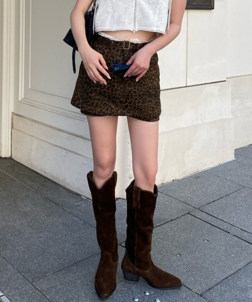 RAY CASSIN(レイカズン)の「ベルト付マイクロミニスカパン(スカート・レディース・ブラウン/キャメル/ブラウン系その他2・FREE)」の4枚目の写真