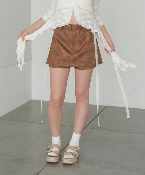 RAY CASSIN(レイカズン)の「ベルト付マイクロミニスカパン(スカート・レディース・ブラウン/キャメル/ブラウン系その他2・FREE)」の20枚目の写真