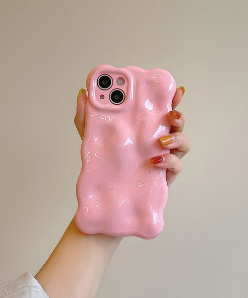 SANSeLF（サンセルフ）の「【SANSeLF】 ウェーブミラー バブルシルエット スマホケース iPhoneカバー アイフォンケース sac25a003（スマホケース/カバー・レディース・オレンジ/パープル/ホワイト系その他/ホワイト/ピンク/グリーン/シルバー/ブルー/ライトピンク・iPhone 14 Pro/iPhone 14/iPhone 16 Pro/iPhone 16/iPhone 15 Pro/iPhone 15）」の7枚目の写真