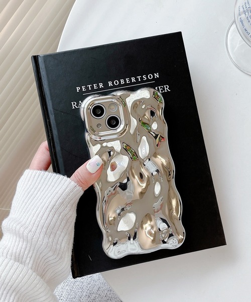 SANSeLF（サンセルフ）の「【SANSeLF】 ウェーブミラー バブルシルエット スマホケース iPhoneカバー アイフォンケース sac25a003（スマホケース/カバー・レディース・オレンジ/パープル/ホワイト系その他/ホワイト/ピンク/グリーン/シルバー/ブルー/ライトピンク・iPhone 14 Pro/iPhone 14/iPhone 16 Pro/iPhone 16/iPhone 15 Pro/iPhone 15）」の9枚目の写真