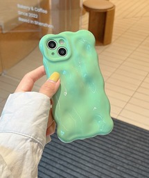 SANSeLF | 【SANSeLF】 ウェーブミラー バブルシルエット スマホケース iPhoneカバー アイフォンケース sac25a003(スマホケース/カバー)