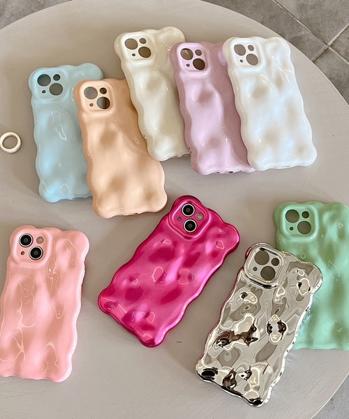 SANSeLF（サンセルフ）の「【SANSeLF】 ウェーブミラー バブルシルエット スマホケース iPhoneカバー アイフォンケース sac25a003（スマホケース/カバー・レディース・オレンジ/パープル/ホワイト系その他/ホワイト/ピンク/グリーン/シルバー/ブルー/ライトピンク・iPhone 14 Pro/iPhone 14/iPhone 16 Pro/iPhone 16/iPhone 15 Pro/iPhone 15）」の17枚目の写真