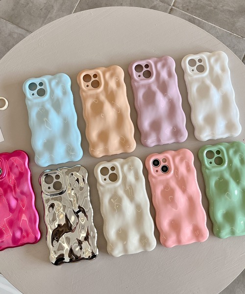 SANSeLF（サンセルフ）の「【SANSeLF】 ウェーブミラー バブルシルエット スマホケース iPhoneカバー アイフォンケース sac25a003（スマホケース/カバー・レディース・オレンジ/パープル/ホワイト系その他/ホワイト/ピンク/グリーン/シルバー/ブルー/ライトピンク・iPhone 14 Pro/iPhone 14/iPhone 16 Pro/iPhone 16/iPhone 15 Pro/iPhone 15）」の18枚目の写真