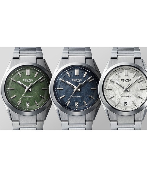 EDIFICE(CASIO)(エディフィス)の「メカニカル3針デイト / EFK-100YD-3AJF(アナログ腕時計・メンズ・グリーン・FREE)」の3枚目の写真