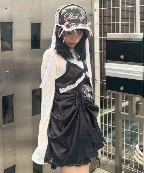 Candy Stripper（キャンディストリッパー）の「HEAD DRESS キャップ（キャップ・レディース・ピンク/カーキ/ブラック・FREE）」の9枚目の写真