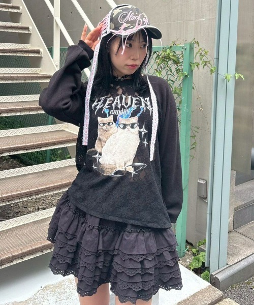 Candy Stripper（キャンディストリッパー）の「HEAD DRESS キャップ（キャップ・レディース・ピンク/カーキ/ブラック・FREE）」の10枚目の写真