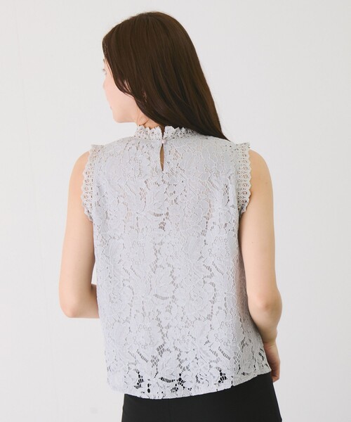 Jayro（ジャイロ）の「プリーツレースノースリーブブラウス（シャツ/ブラウス・レディース・ブラック/サックスブルー/グレー/ネイビー/ホワイト系その他・M）」の15枚目の写真