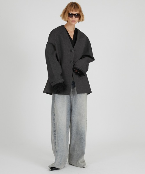 PRANK PROJECT（プランクプロジェクト）の「ラガージャケット / Rugger Jacket（その他アウター・レディース・グレー/ブラック・FREE）」の12枚目の写真