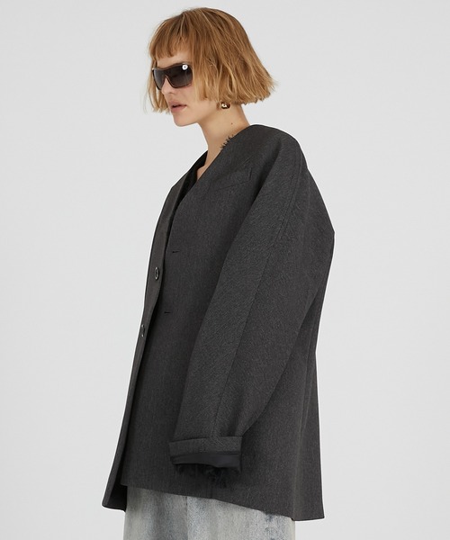 PRANK PROJECT（プランクプロジェクト）の「ラガージャケット / Rugger Jacket（その他アウター・レディース・グレー/ブラック・FREE）」の6枚目の写真