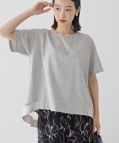 AMERICAN HOLIC(アメリカンホリック)の「バックチュールレイヤードカットプルオーバー(Tシャツ/カットソー・レディース・モカ/グレー系その他/ブラック/アイボリー・M/L)」の16枚目の写真