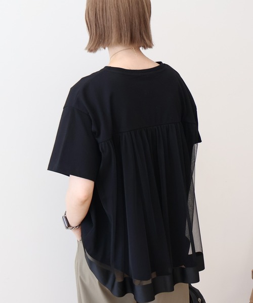 AMERICAN HOLIC(アメリカンホリック)の「バックチュールレイヤードカットプルオーバー(Tシャツ/カットソー・レディース・モカ/グレー系その他/ブラック/アイボリー・M/L)」の13枚目の写真