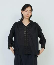 アデュートリステス　今季　ポロ　ニット　ブラック アーティストコラボ：LOISIR×TORANEKOBONBONインターシャニット