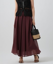 [抜け感をプラス]シアーフレアスカート