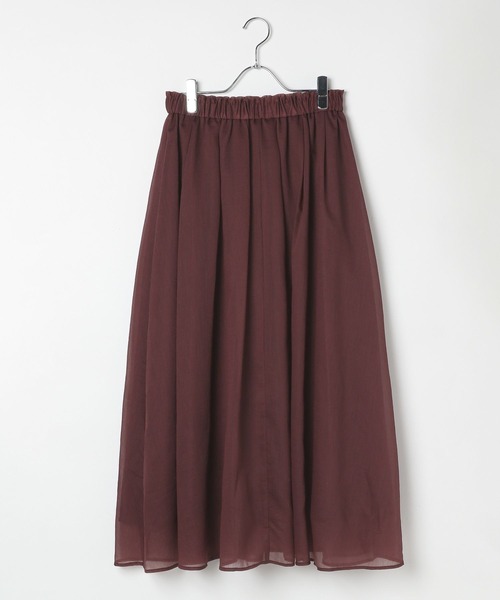 BAYFLOW（ベイフロー）の「[抜け感をプラス]シアーフレアスカート（スカート・レディース・ブラック/アイボリー/ボルドー・FREE）」の15枚目の写真