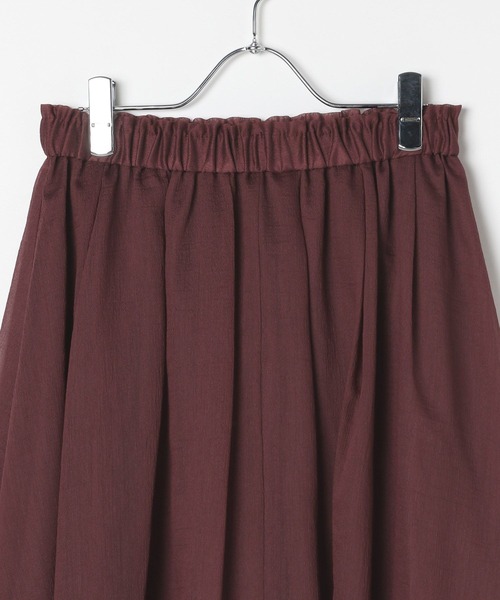 BAYFLOW（ベイフロー）の「[抜け感をプラス]シアーフレアスカート（スカート・レディース・ブラック/アイボリー/ボルドー・FREE）」の17枚目の写真