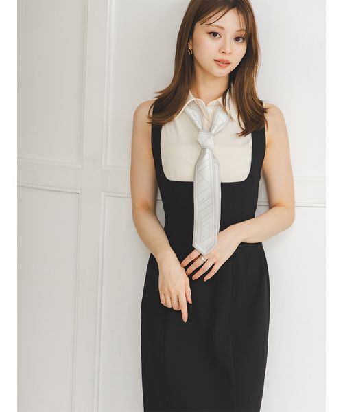 SNIDEL（スナイデル）の「ボウタイポロカットプルオーバー（Tシャツ/カットソー・レディース・ブラウン/アイボリー/ブラック・F）」の11枚目の写真