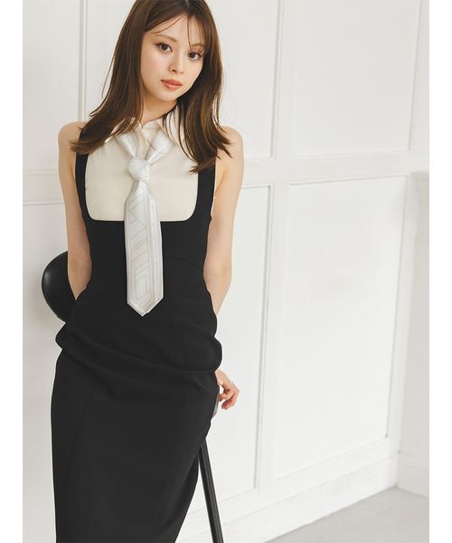 SNIDEL（スナイデル）の「ボウタイポロカットプルオーバー（Tシャツ/カットソー・レディース・ブラウン/アイボリー/ブラック・F）」の10枚目の写真