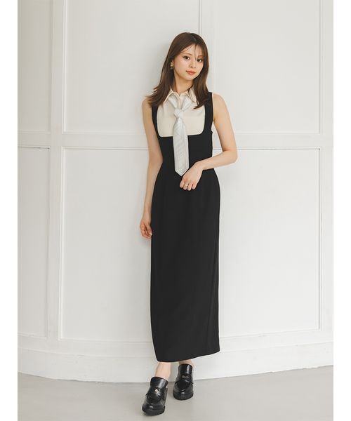 SNIDEL（スナイデル）の「ボウタイポロカットプルオーバー（Tシャツ/カットソー・レディース・ブラウン/アイボリー/ブラック・F）」の9枚目の写真