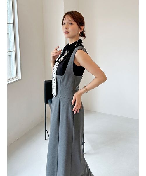 SNIDEL（スナイデル）の「ボウタイポロカットプルオーバー（Tシャツ/カットソー・レディース・ブラウン/アイボリー/ブラック・F）」の7枚目の写真