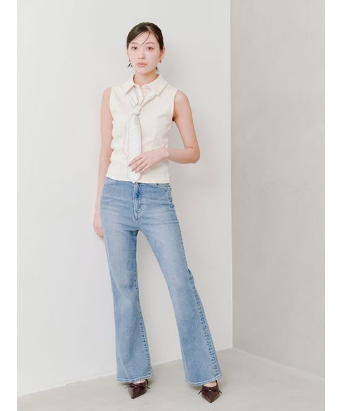 SNIDEL（スナイデル）の「ボウタイポロカットプルオーバー（Tシャツ/カットソー・レディース・ブラウン/アイボリー/ブラック・F）」の21枚目の写真