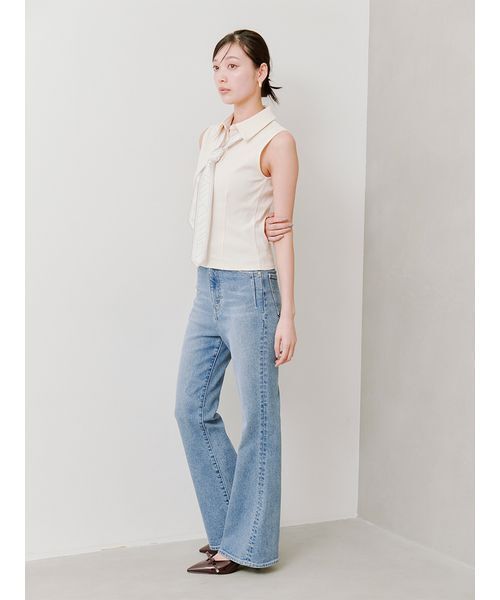 SNIDEL（スナイデル）の「ボウタイポロカットプルオーバー（Tシャツ/カットソー・レディース・ブラウン/アイボリー/ブラック・F）」の20枚目の写真