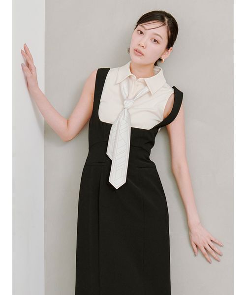 SNIDEL（スナイデル）の「ボウタイポロカットプルオーバー（Tシャツ/カットソー・レディース・ブラウン/アイボリー/ブラック・F）」の16枚目の写真