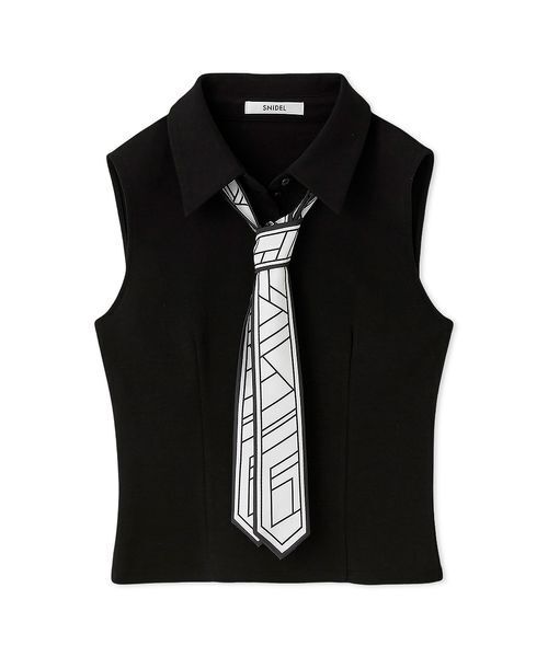 SNIDEL（スナイデル）の「ボウタイポロカットプルオーバー（Tシャツ/カットソー・レディース・ブラウン/アイボリー/ブラック・F）」の14枚目の写真